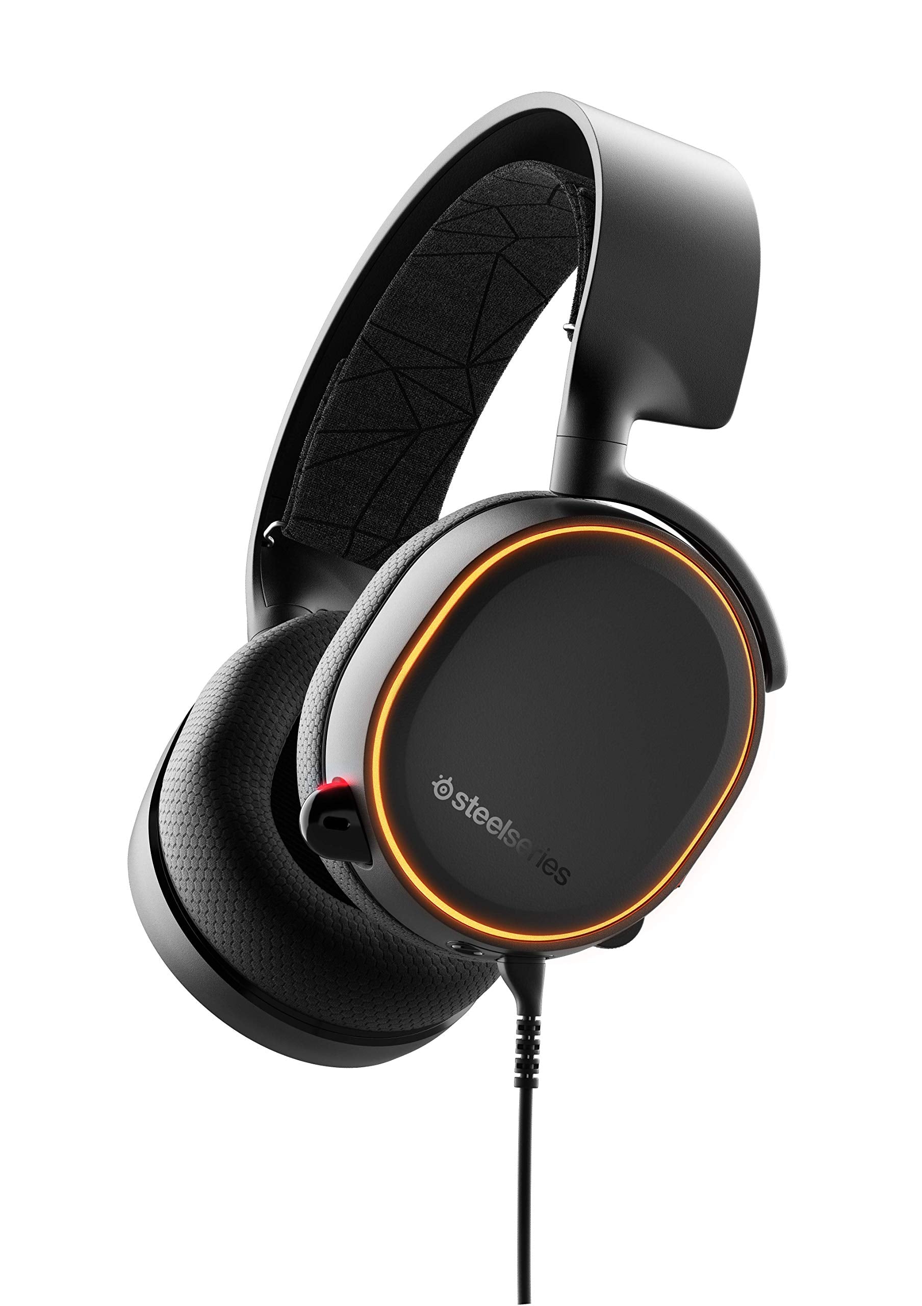 SteelSeries Arctis 5 - RGB Illuminated Gaming Headset with DTS Headphone: X v2.0 Surround - for PC and PlayStation 4 - Black (7918607368430)